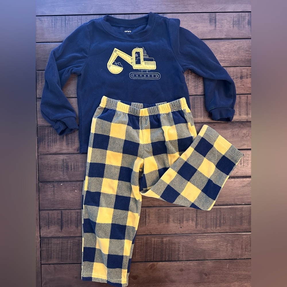 Carters Excavator Fleece Pajamas - 3T